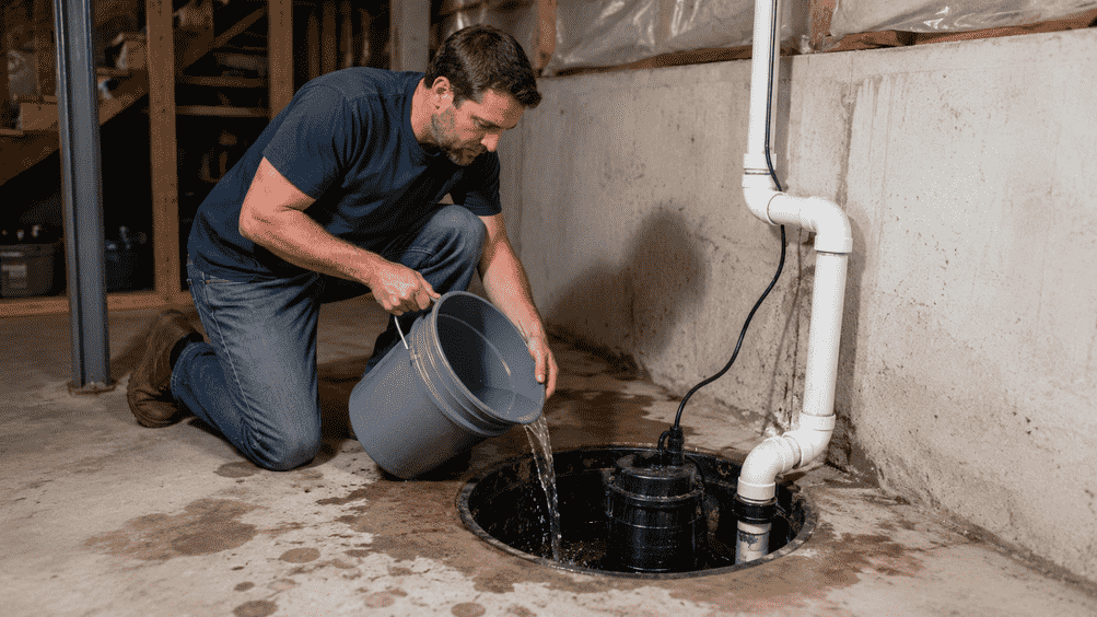 sump pump install shelby